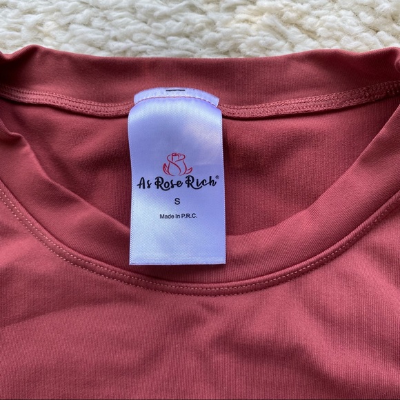 AS ROSE RICH Workout Top. ( Color : Rust) - Picture 4 of 12